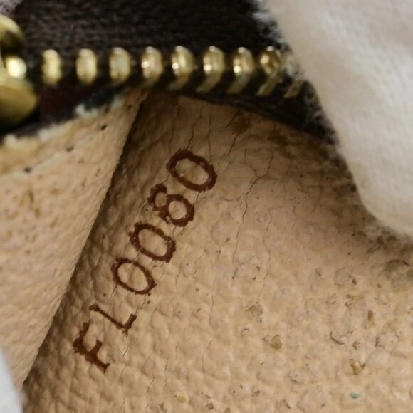 LOUIS VUITTON Logo BUCKET PM Pouch Bag Monogram Leather Brown France 60EE075 - Picture 2 of 13